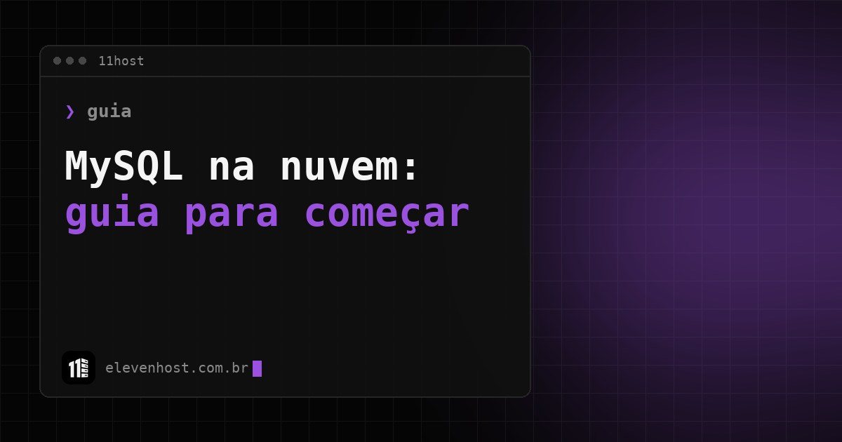 Arte da Eleven Host com o título MySQL na nuvem: guia para começar