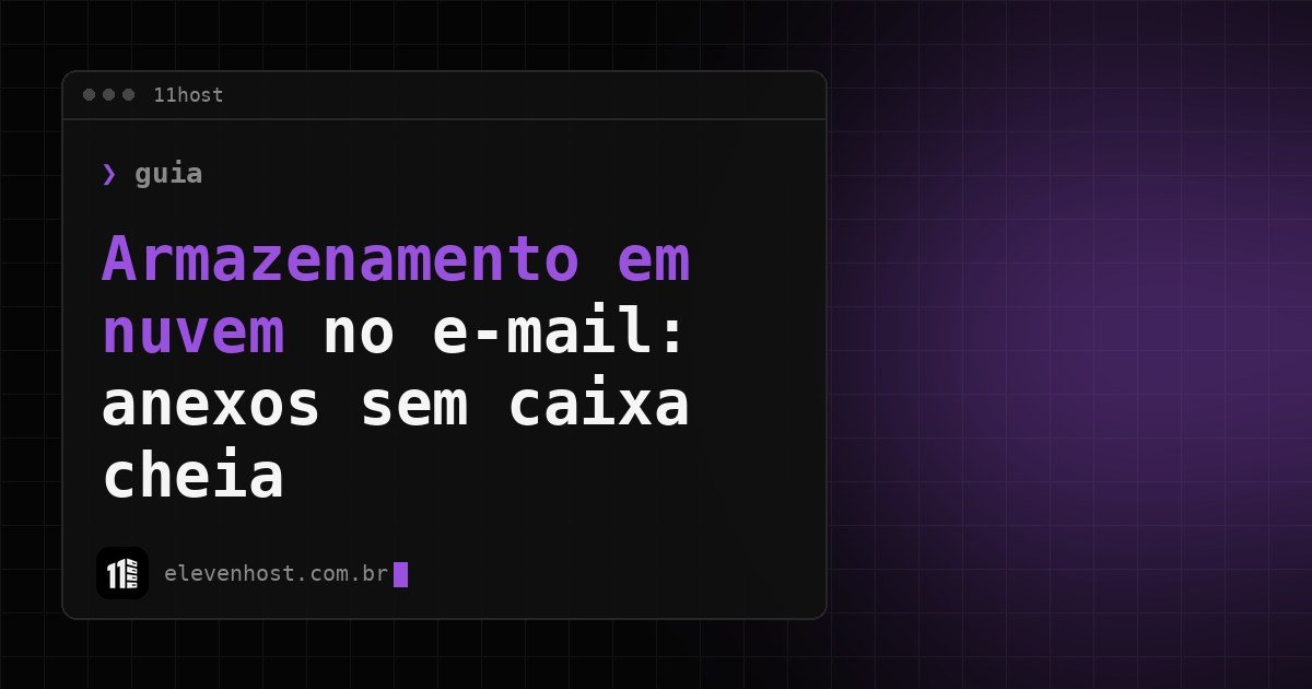 Capa: Armazenamento em nuvem no e-mail: anexos sem caixa cheia