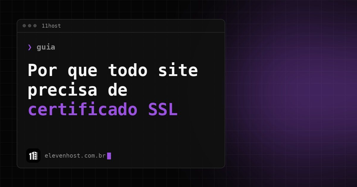 Capa: certificado SSL para site, em janela de terminal da 11Host
