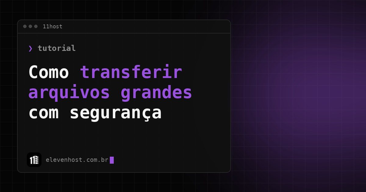 Capa da 11Host: como transferir arquivos grandes com segurança